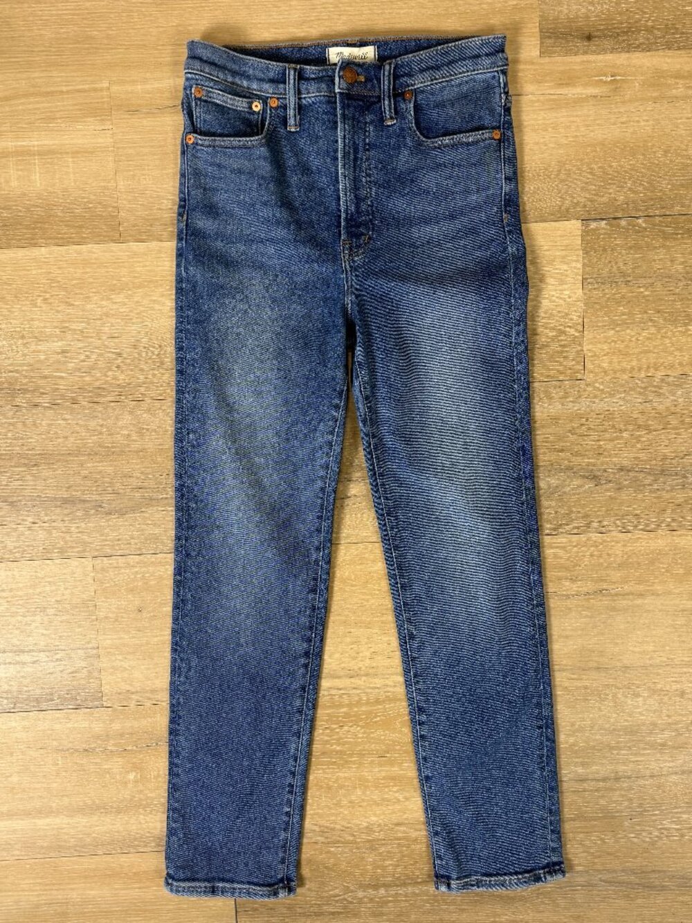 Madewell Perfect Vintage High Rise Slim Straight Medium Wash Jean | 28